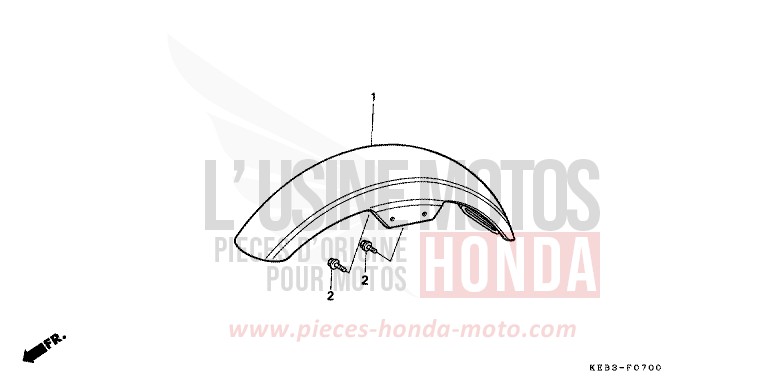 FRONT FENDER for CA125 REBEL MAGNA RED (R201) from 1995